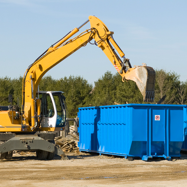 what size residential dumpster rentals are available in Shunk